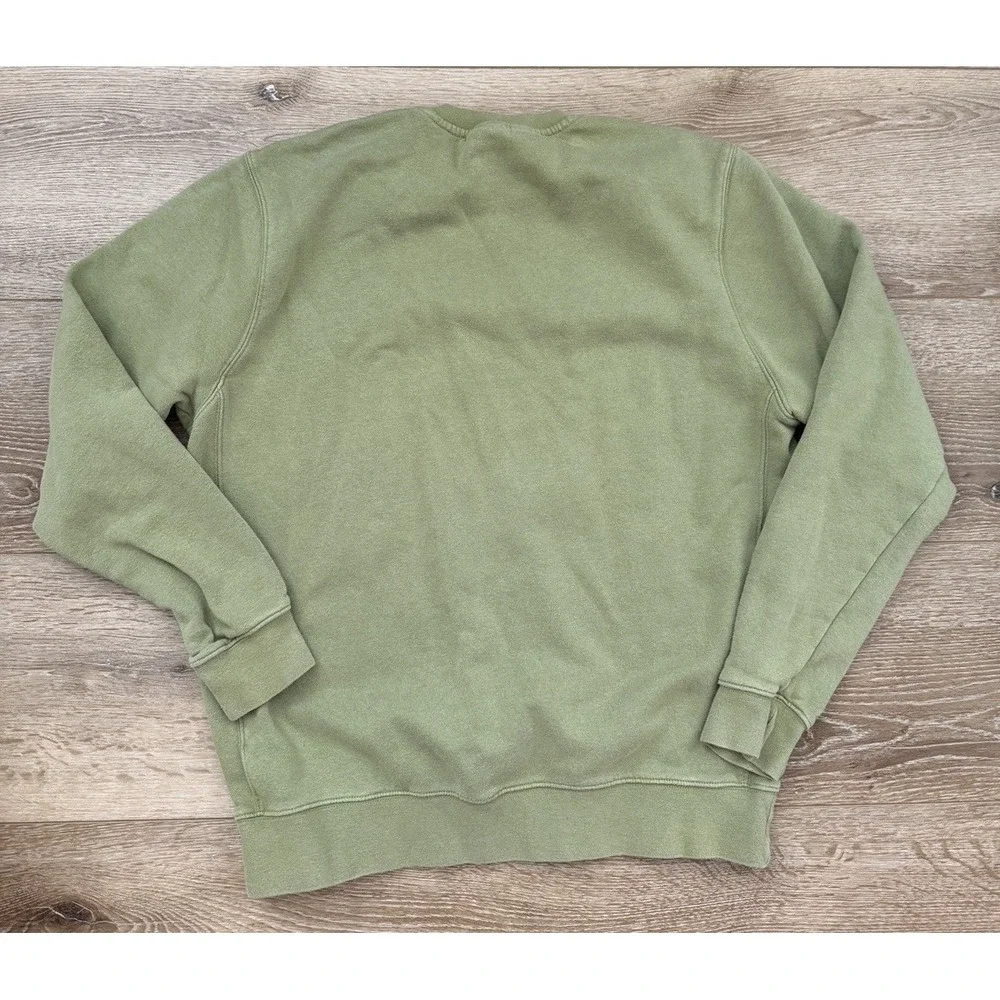 Nike Club Fleece Crewneck Sweatshirt‎ L Olive Green Mens Stain See Pics